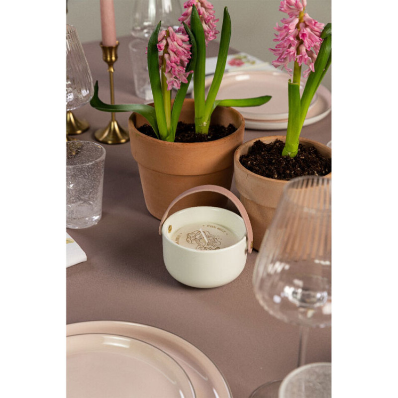 Свеча Valerie Concept с крышкой CNDL 5 PINK, белый/розовый (Р)