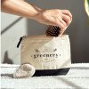 Косметичка DOEL из хлопка плотностью 280 г/м2, бежевый/черный
