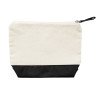 Косметичка DOEL из хлопка плотностью 280 г/м2, бежевый/черный