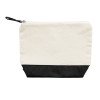 Косметичка DOEL из хлопка плотностью 280 г/м2, бежевый/черный