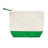 Косметичка DOEL из хлопка плотностью 280 г/м2, бежевый/папоротник