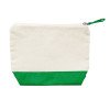 Косметичка DOEL из хлопка плотностью 280 г/м2, бежевый/папоротник