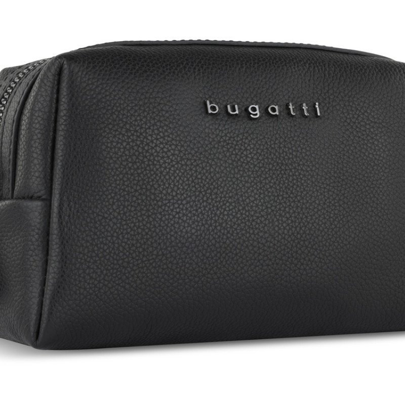 Косметичка BUGATTI БЕЛЛА | BELLA, чёрная, воловья кожа/полиэстер, 19х8,5х11 см Косметичка BUGATTI БЕЛЛА | BELLA, чёрная, воловья кожа/полиэстер, 19х8,5х11 см