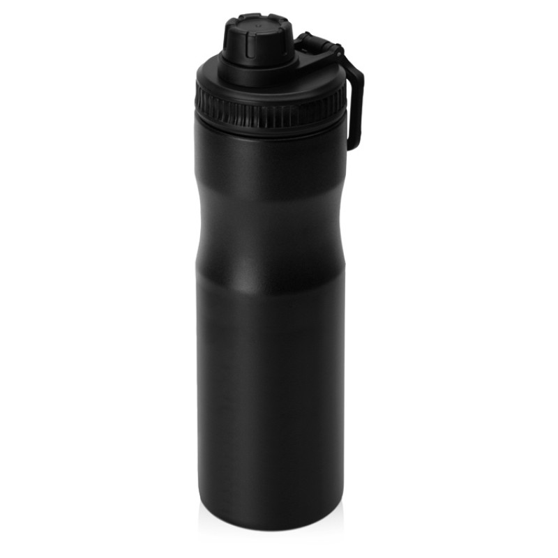 Спортивный набор со стальной бутылкой и полотенцем «Advanced», черный