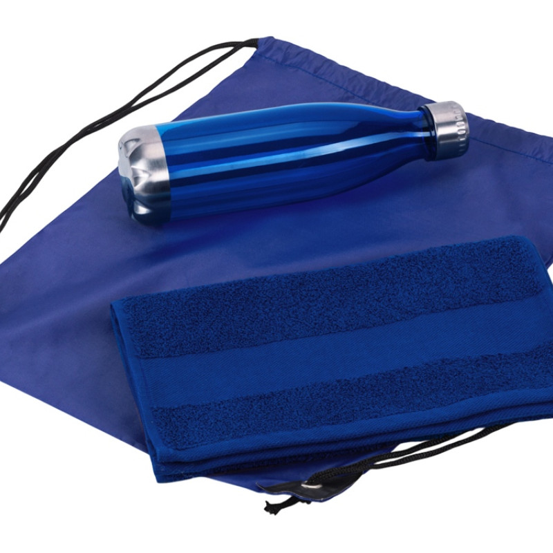 Спортивный набор с бутылкой и полотенцем «Beginner», синий