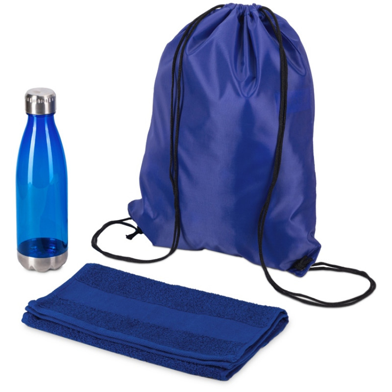 Спортивный набор с бутылкой и полотенцем «Beginner», синий