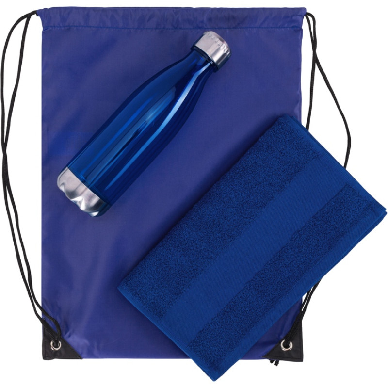 Спортивный набор с бутылкой и полотенцем «Beginner», синий