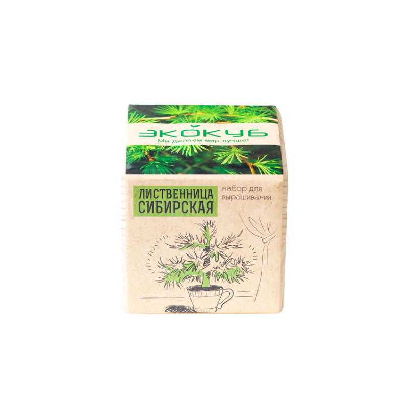 Набор для выращивания "Экокуб Classic "Лиственница Сибирская"