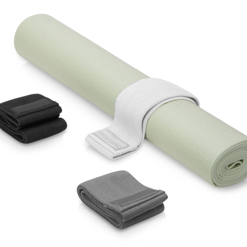 Подарочный набор с ковриком и фитнес резинками "Virasana", оливковый