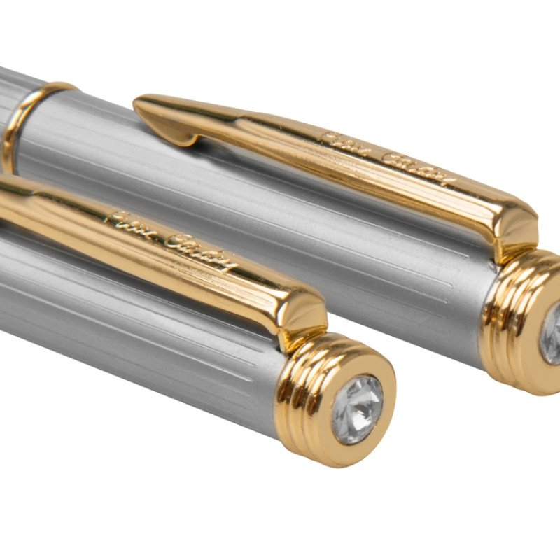 Набор Pierre Cardin PEN&PEN: ручка шариковая + роллер. Цвет - серебристо-бежевый. Упаковка Е.