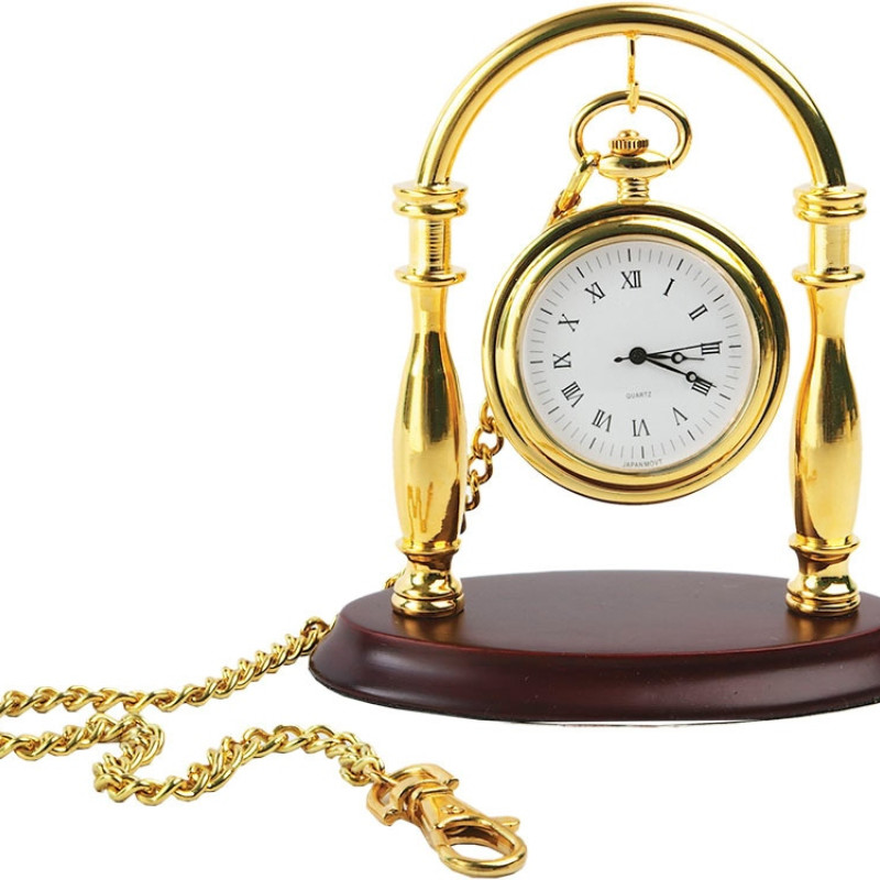 Набор: портмоне, часы карманные на подставке, нож для бумаг «Фрегат»