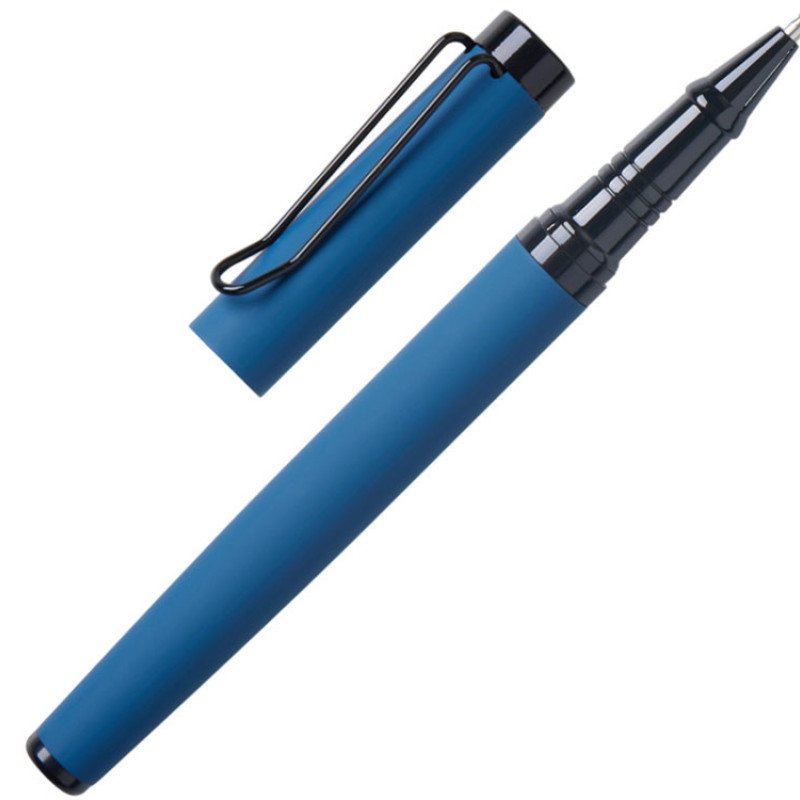 Подарочный набор из 2-х ручек "Black Lama" soft-touch, темно-синий