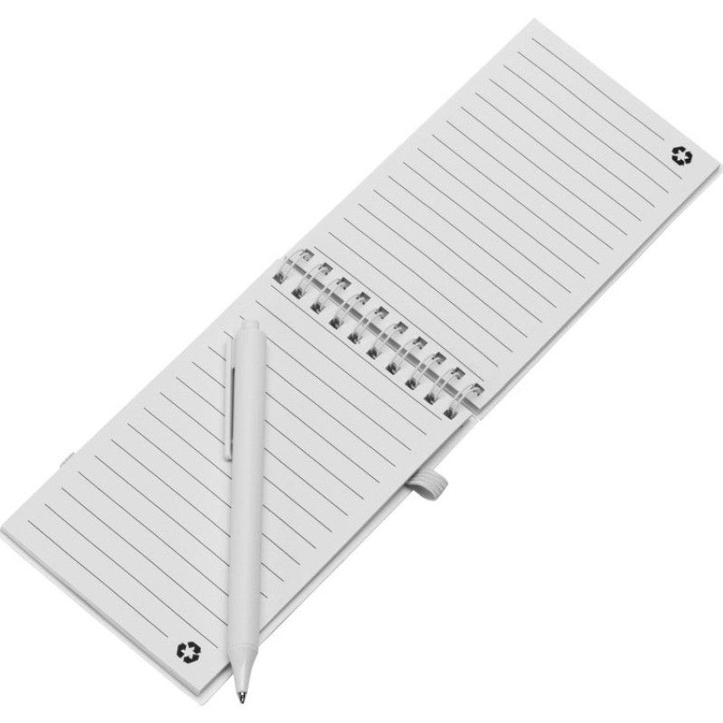 Антибактериальный набор с блокнотом и стаканом  "Safe work", белый