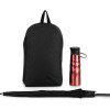 Подарочный набор с бутылкой для воды, зонтом и рюкзаком " Water element" , красный