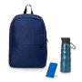 Подарочный набор с магнитным аккумулятором и бутылкой для воды "Waterpower", синий
