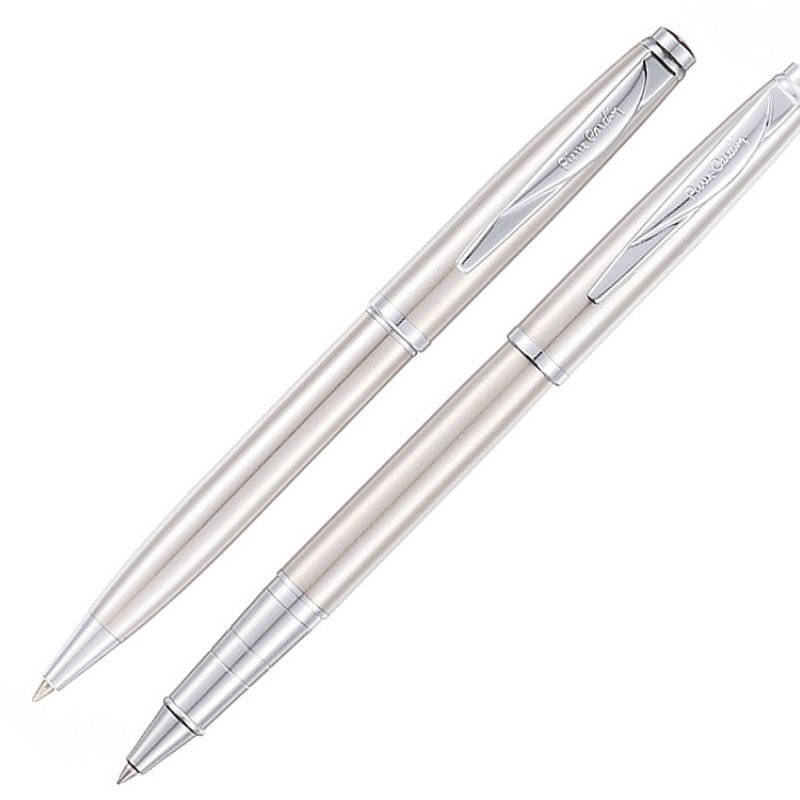 Набор Pierre Cardin PEN&PEN: ручка шариковая + роллер. Цвет - серебристый. Упаковка Е.