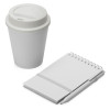 Антибактериальный набор с блокнотом и стаканом  "Safe work", белый