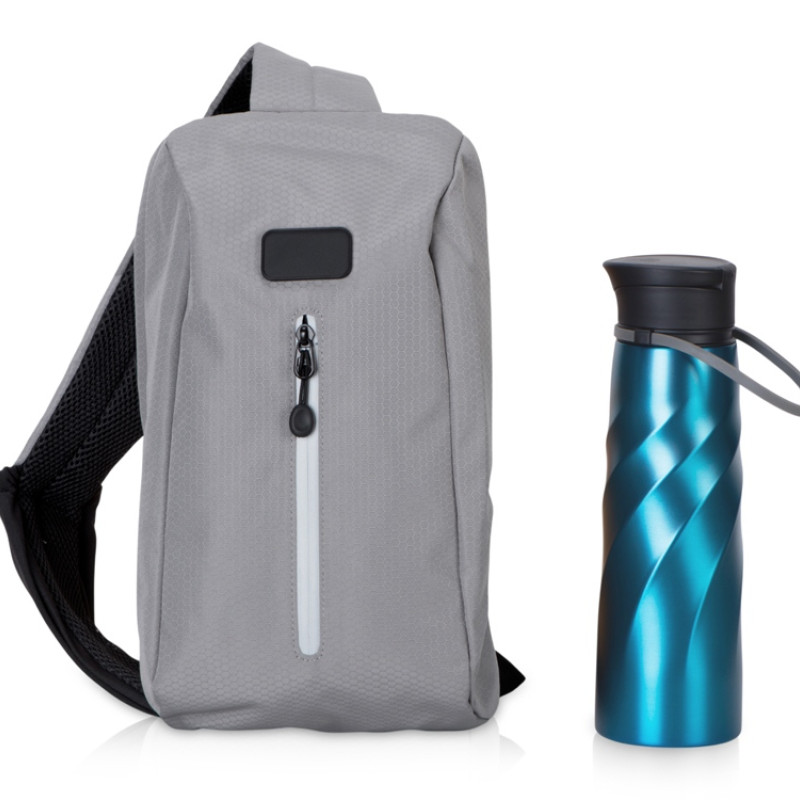 Подарочный набор с бутылкой для воды в сумке - слинге "
Athletic nomad", синий