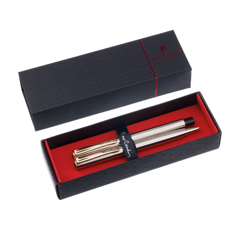 Набор Pierre Cardin PEN&PEN: ручка шариковая + роллер. Цвет - серебристый. Упаковка Е. Набор Pierre Cardin PEN&PEN: ручка шариковая + роллер. Цвет - серебристый. Упаковка Е.