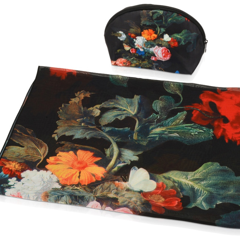 Набор «Цветы»: косметичка и шарф