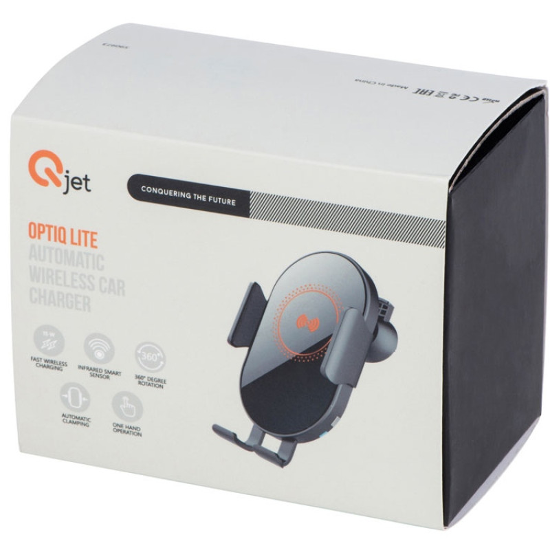 Автомобильное беспроводное зарядное устройство с датчиком "OptIQ Lite", 15 Вт, черный