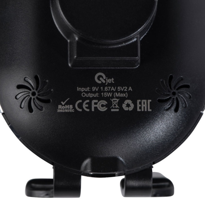 Автомобильное беспроводное зарядное устройство с датчиком "OptIQ Lite", 15 Вт, черный