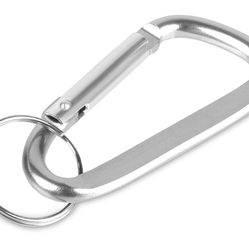 Брелок-карабин из переработанного алюминия "Alumina", серебристый