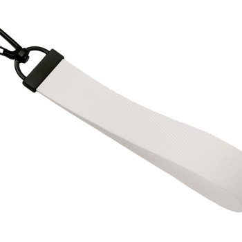 Ремувка с черным карабином "Summit", 2 см, белый/черный