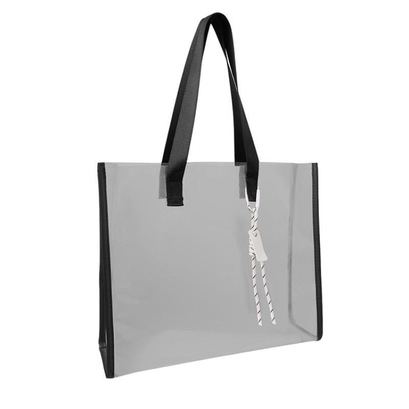 Брелок-веревочка на карабине "Trinket", черно-белый