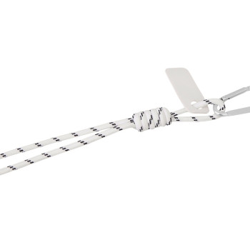 Брелок-веревочка на карабине "Trinket", черно-белый