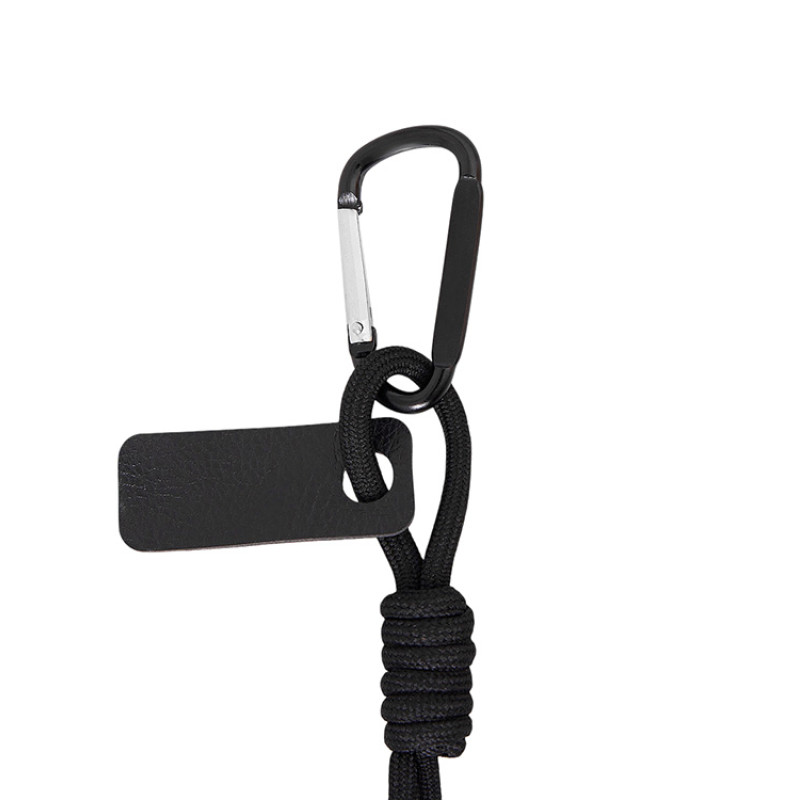 Брелок-веревочка на карабине "Trinket", черный