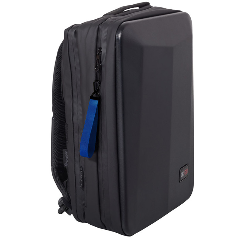 Ремувка с черным карабином "Summit", 2 см, синий/черный