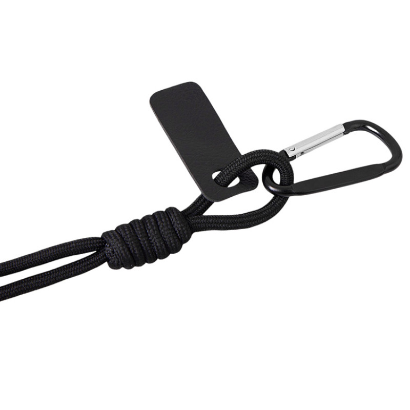 Брелок-веревочка на карабине "Trinket", черный