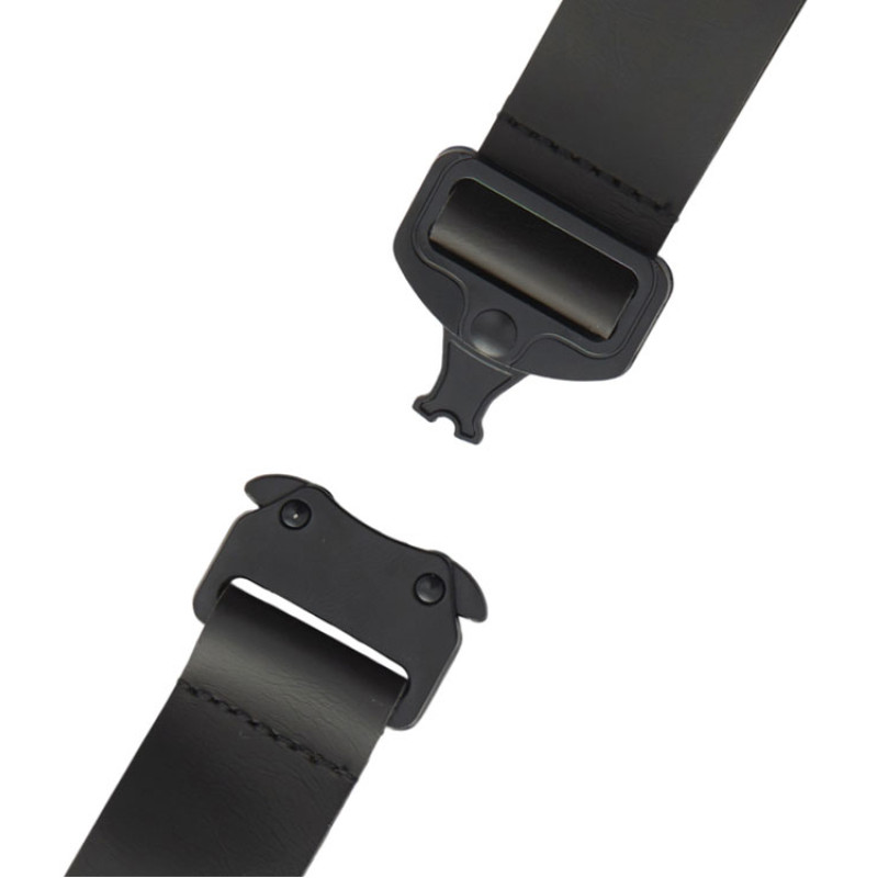 Отстегивающийся брелок-ремувка из эко-кожи "Ninja", черный