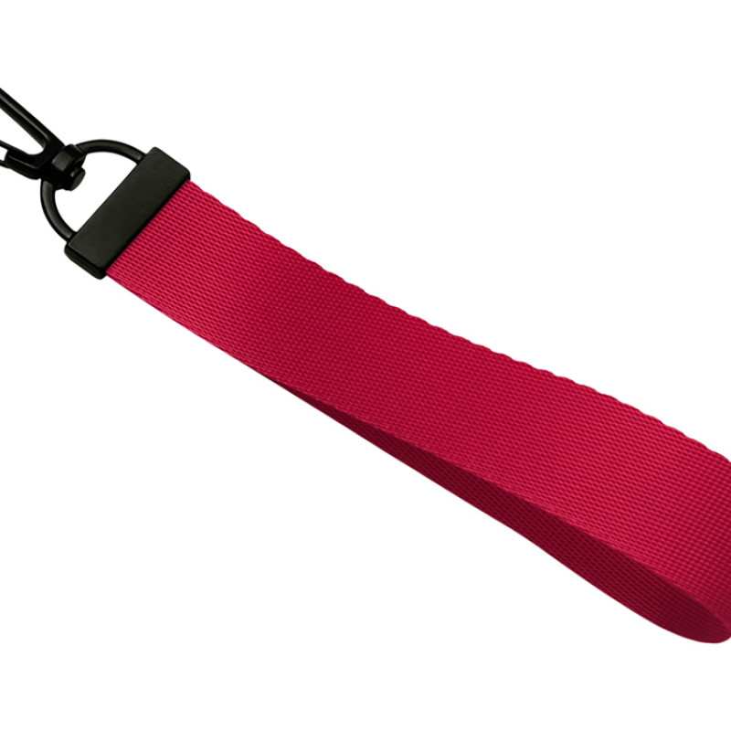 Ремувка с черным карабином "Summit", 2 см, красный/черный