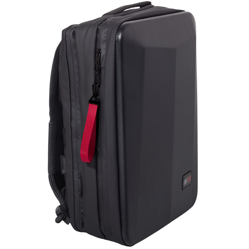 Ремувка с черным карабином "Summit", 2 см, красный/черный