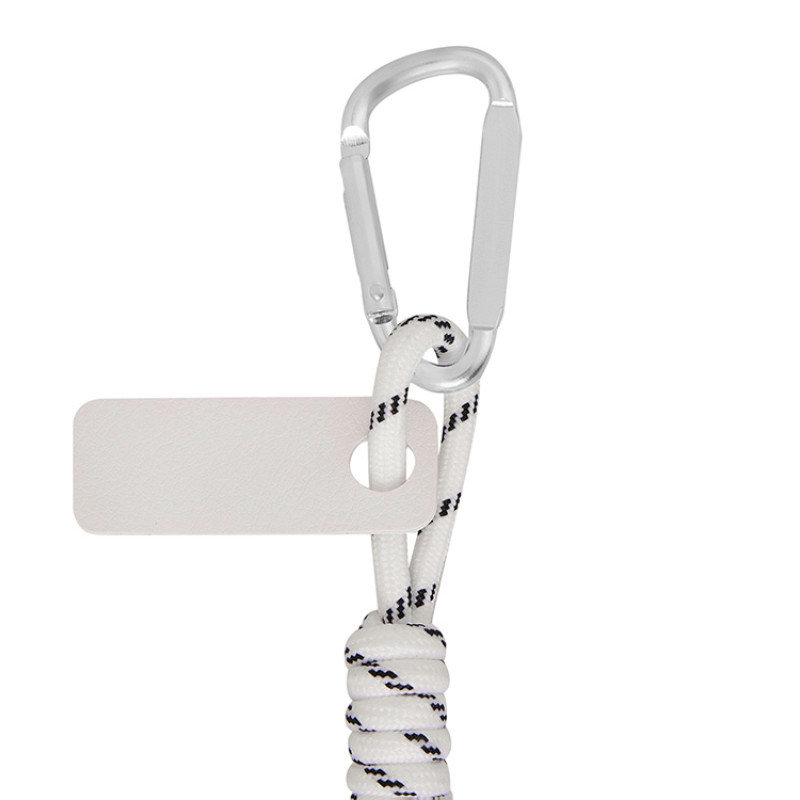Брелок-веревочка на карабине "Trinket", черно-белый