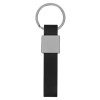 Брелок из металла и иск.кожи "Strap", серебристый/черный Брелок из металла и иск.кожи "Strap", серебристый/черный