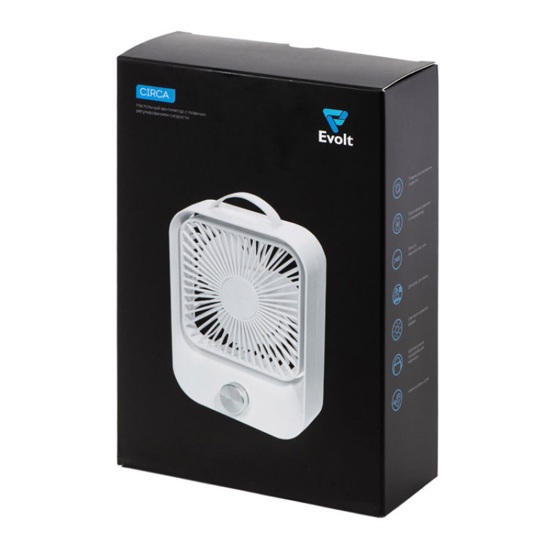 Настольный вентилятор с плавным регулированием скорости "Circa", белый