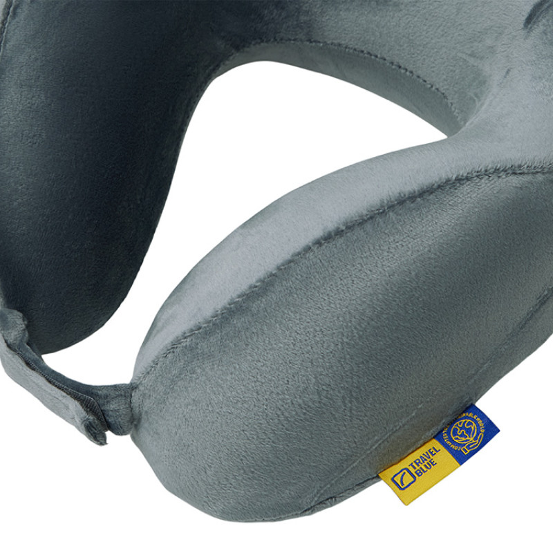 Подушка для путешествий с эффектом памяти Travel Blue Tranquility Pillow, увеличенная (212), цвет серый