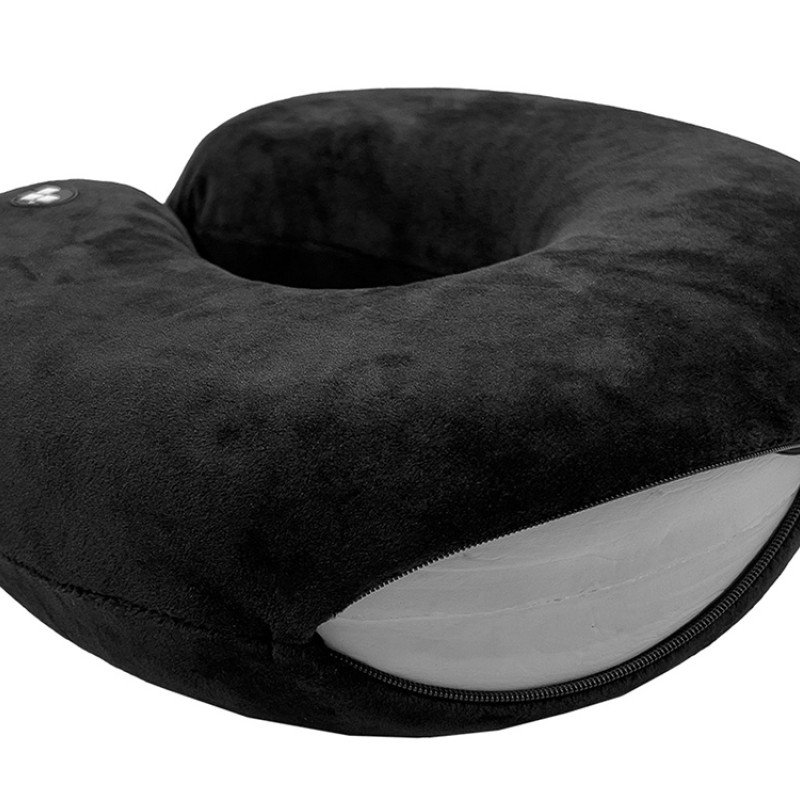 Подушка для путешествий с эффектом памяти Мемо "Drowsy" Black