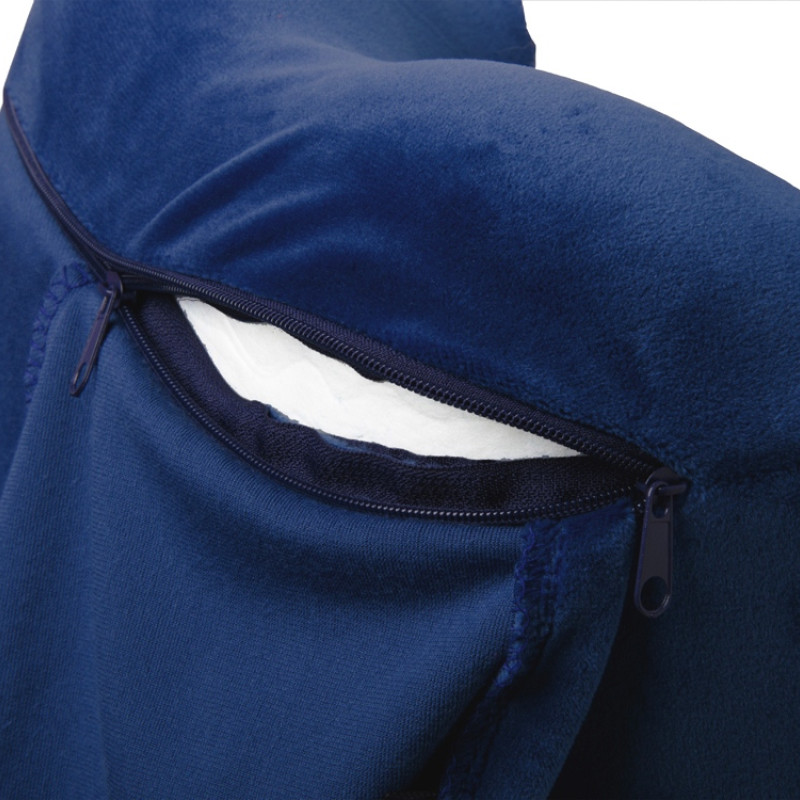 Подушка с эффектом памяти, с капюшоном "Dream Hood", синий