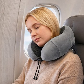 Подушка Dream с эффектом памяти, с кармашком, серый