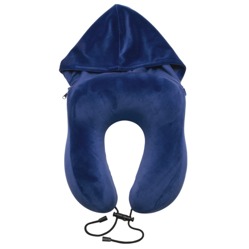 Подушка с эффектом памяти, с капюшоном "Dream Hood", синий