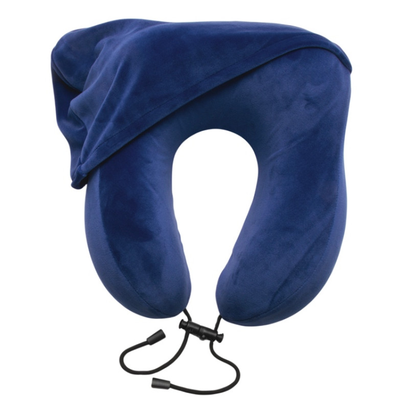 Подушка с эффектом памяти, с капюшоном "Dream Hood", синий