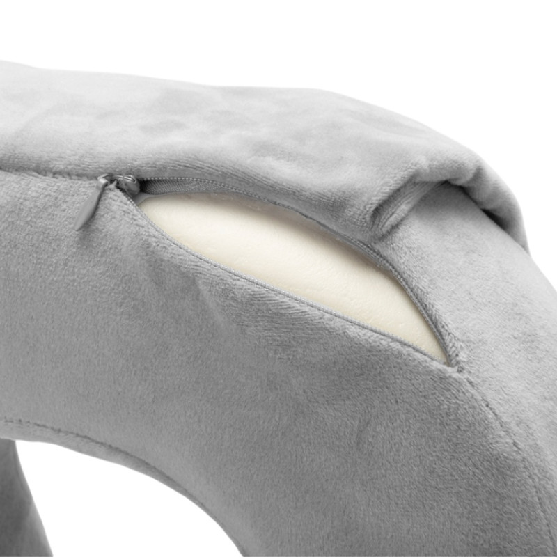 Подушка с эффектом памяти и вшитым чехлом "Stash & Snooze"