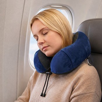Подушка Dream с эффектом памяти, с кармашком, синий
