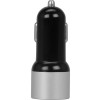 Адаптер автомобильный USB с функцией быстрой зарядки QC 3.0 "TraffIQ", черный/серебристый