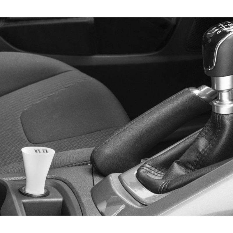 Адаптер автомобильный "Pole", белый