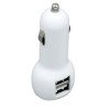 Автомобильная зарядка CC-01, 2 USB порта, белый цвет.